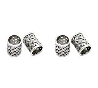Mocturnity 4X Vintage Antique Bronze Cheveux Tresse Barbe Tresse Perles Anneaux Rune Viking de Tube Breloque Pendentif