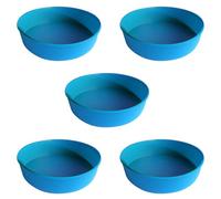 Mocturnity 5 moules en silicone pour cuisson 26 cm / 10 pouces en forme de gâteau rond Plateau de cuisson Couleurs bleu et vert sont aléatoires