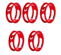 Mocturnity 5 PièCes Casque de VéLo Rondelles de Fourche VéLo Tout TéRrain Montagne VéLo de Route Mort Mouche Creuse Entretoises de Tige Rouge