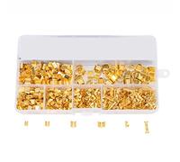Mocturnity 550 pièces Kit de sertissage de bornes à anneau en cuivre en forme de U - Connecteur de borne, boucle de sertissage, clip de câble, kit de bornes de fil