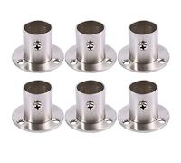 Mocturnity 6X Placard Penderie 22mm Dia Pipe Hanging Rail Rod End Support Support