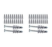 Mocturnity 80 Chevilles pour Plaques de Plâtre à Ancrage Automatique En Métal avec Vis 4,5 x 35 mm pour Plaques de Plâtre à Une Couche Et à Double Revêtement
