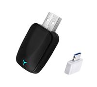 Mocturnity Adaptateur sans fil CarPlay et Android Auto 2 en 1 pour voiture, avec connexion par câble à dongle sans fil, plug and play, mini box AI, Android Auto CarPlay.