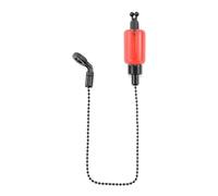 Mocturnity Alarme de chaîne de pêche avec indicateur de canne à carpe, idéal pour les amateurs de pêche en plein air, couleur rouge.