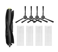 Mocturnity Brosse de nettoyage pour rouleaux - Filtre latéral - Accessoires de nettoyage - Pièces pour robot aspirateur Qihoo 360 S10 X100 Max - Pour le nettoyage