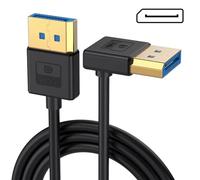 Mocturnity Câble d'extension Display Port 1.4 de 3,3 pieds, câble audio et vidéo DP 8K60Hz 4K144Hz de 90 degrés pour moniteur d'ordinateur portable, courbe vers le haut