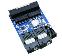 Mocturnity Commutateur Gigabit Ethernet 2 Ports Fibre Optique 4 Ports RJ45 Convertisseur de Média Carte PCBA Commutateur Ethernet Monomode Simplex