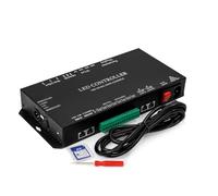 Mocturnity Console de Musique + T8K, Port 8 Canaux avec Entrée Micro/Aux dans le Contrôleur de Bande Lumineuse LED SPI-TTL pour WS2811 WS2812B Prise Ue