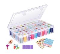 Mocturnity D Boîte de rangement pour peinture diamants, boîte de rangement perles 60 grilles, boîte de rangement accessoires Diamond Art avec étiquettes pour Diamond Art