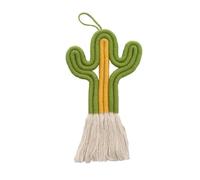 Mocturnity Décoration murale en forme de cactus - Décoration murale en tissu avec pompons - Cadeau de décoration murale pour chambre d'enfant - Balançoire suspendue de voiture verte