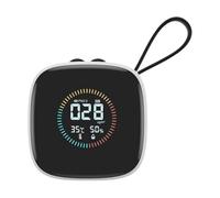 Mocturnity Détecteur PM2.5 avec petit écran LED et sangle, moniteur de qualité de l'air, testeur d'humidité domestique multifonction pour chambres et salles de séjour