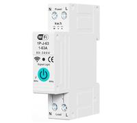 Mocturnity Disjoncteur WiFi AC220V 63A Voltmètre Ampèremètre Énergie Télécommande Mobile Monophasé Interrupteur Intelligent Mesure