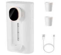 Mocturnity Distributeur automatique de salle de bain, distributeur intelligent de 450 ml, montage mural avec 2 verres réutilisables, couleur