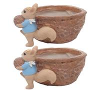Mocturnity Écrou d'écureuil, pot de fleurs en résine pour jardin, jardin de bureau, pot , décoration de plantes, noix