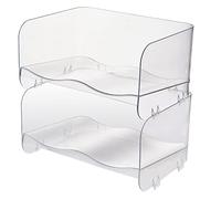 Mocturnity Étagère de rangement pour tasses de bureau multifonction, transparente, anti-poussière, idéale pour la maison, empilable, isotherme, étagère de rangement A