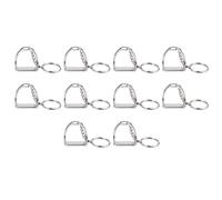 Mocturnity Lot de 10 étriers occidentaux au design élégant simple anneau de clé outil cintre pour femme homme décoration de sac Thème du cheval équin équestre