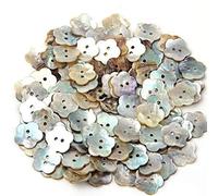 Mocturnity Lot de 100 Perles Bouton en Nacre Coquillage Fleur 15mm