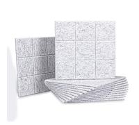 Mocturnity Lot de 12 panneaux acoustiques avec bords biseautés, traitement acoustique pour la maison et le bureau, 9 motifs carrés