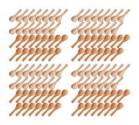 Mocturnity Lot de 120 petites cuillères en bois pour dégustation, condiments, cuillères, sel, huile d'assaisonnement, cuisine, café, thé, sucre
