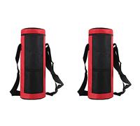 Mocturnity Lot de 2 à poignées pour refroidisseur d'eau, sac universel isolé de haute capacité, randonnée, camping en plein air, rouge