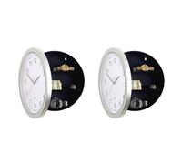 Mocturnity Lot de 2 coffres forts secrets cachés pour cachette secrète argent argent boîte de rangement compartiment d'horloge murale