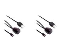 Mocturnity Lot de 2 extenseurs IR IR IR récepteur de télécommande USB IR récepteur adaptateur émetteur pour boîtier de câble, récepteur stéréo HD TV