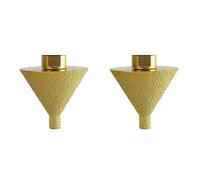 Mocturnity Lot de 2 forets à chanfreiner diamant pour meuleuses angulaires, forets de 5/8 pouces et 11 fils, foret conique en diamant pour petits carreaux