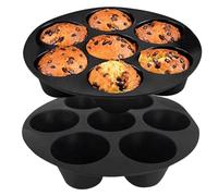 Mocturnity Lot de 2 moules en silicone réutilisables pour friteuse à air, four, marmite de 8,4 pouces