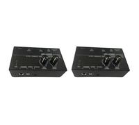 Mocturnity Lot de 2 préamplis de casque MA400, préamplificateur de microphone, audio de 6,35 mm et 3,5 mm, sorties pour écouteurs, mélangeur, prise européenne