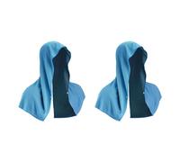 Mocturnity Lot de 2 serviettes rafraîchissantes avec capuche, pour le cou et le visage, pour sauna, yoga, camping, entraînement, bleu