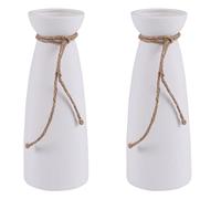 Mocturnity Lot de 2 vases en céramique avec décoration de style minimaliste, décoration de avec design de vase en porcelaine mate (style B)