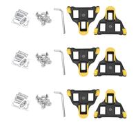 Mocturnity Lot de 3 bottines de vélo de route avec verrouillage automatique à 6 degrés pour chaussures SPD-SL