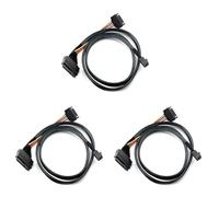 Mocturnity Lot de 3 câbles intégrés 12G Mini SAS HD A U.2 36P SFF-8643 A SAS U.2 SFF-8639 avec bloc d'alimentation de 15, adapté pour SSD U.2
