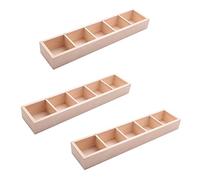 Mocturnity Lot de 3 pots de fleurs Carnosa en fer céramique Boîte en bois plante succulente Pot de bonsaï Pot de fleurs 5 grilles