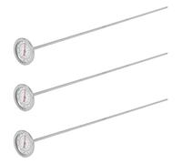 Mocturnity Lot de 3 thermomètres pour sol de compost Détecteur de sonde de mesure en acier inoxydable de qualité supérieure A 50 cm de longueur