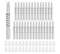 Mocturnity Lot de 30 loquets de piston pour moustiquaires de fenêtre de 5/32 x 1-1/2 pouces, pour moustiquaires en aluminium, clips de loquet de piston.