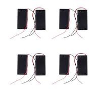 Mocturnity Lot de 4 boîtiers de batterie 2 x AA 3 V Interrupteur marche/arrêt, fil de fente avec couvercle