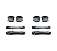 Mocturnity Lot de 4 enjoliveurs de poignée de porte avant en fibre de carbone pour voiture RHD