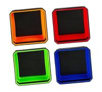 Mocturnity Lot de 4 plateaux à outils avec pièces magnétiques pliantes, lot de 4 carrés pliables en silicone de 4,5 pouces avec base magnétique double face