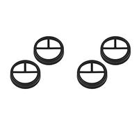 Mocturnity Lot de 4 pots en verre pour porte-brosses à dents - Ferme en acier inoxydable antirouille Décoration de plan de travail de salle de bain - Pour bocaux en verre à boule (noir)
