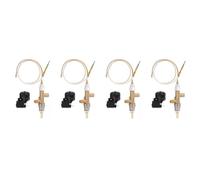 Mocturnity Lot de 4 soupapes de contrôle de chauffage à gaz pour patio, capteur thermocouple, bouton de décharge, contrôle feu propane Lpg, ensemble de port pilote de sécurité