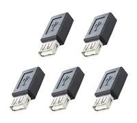 Mocturnity Lot de 5 adaptateurs USB 2.0 type A vers micro-USB B - Noir
