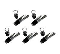 Mocturnity Lot de 5 bouchons de vin en acier inoxydable, verseur de vin en métal, barre de drainage, ensemble de vin fait maison, bouchon de vin, bouchon de champagne