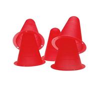 Mocturnity Lot de 5 cônes de slalom de couleur brillante en PVC pour Slalom Cône de patinage - Rouge