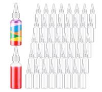 Mocturnity Lot de 50 pièces en plastique pour travaux manuels, peinture, fournitures d'art sous vide avec couvercles supérieurs anti-fuites, pour écrivains
