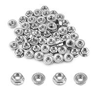 Mocturnity Lot de 55 écrous hexagonaux avec denture M6, écrous hexagonaux M6-1 mm, écrous de sécurité de rechange pour mécanisme domestique de bricolage