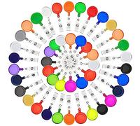 Mocturnity Lot de 60 bobines rétractables, porte-pinces pour accrocher le nom, carte d'identité, carte scolaire,