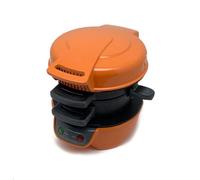 Mocturnity Machine à pain, hamburgers et petit-déjeuner multifonction de couleur orange, grille-pain électrique pour faire des crêpes, prise européenne