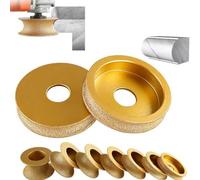 Mocturnity Meule abrasive en diamant de bord, meule abrasive de diamant manuelle de profil de 3 pouces, meule abrasive en diamant ronde soudée sous vide à sec (10 mm)