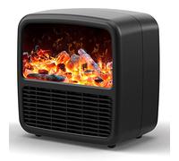 Mocturnity Mini chauffage électrique 1000 W/1500 W Chauffage portable en céramique PTC silencieux avec protection contre la surchauffe, prise noire de l'UE